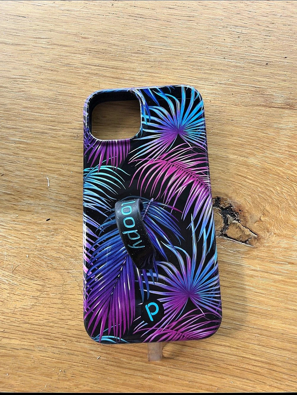 Loopy Abstract iPhone 15 Case Black & Purple Like New